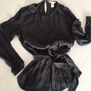 H&M gray long blouse